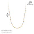 Damen Halskette aus Perlen und 925 Sterling Silber mit goldenen Akzenten Shop Nory