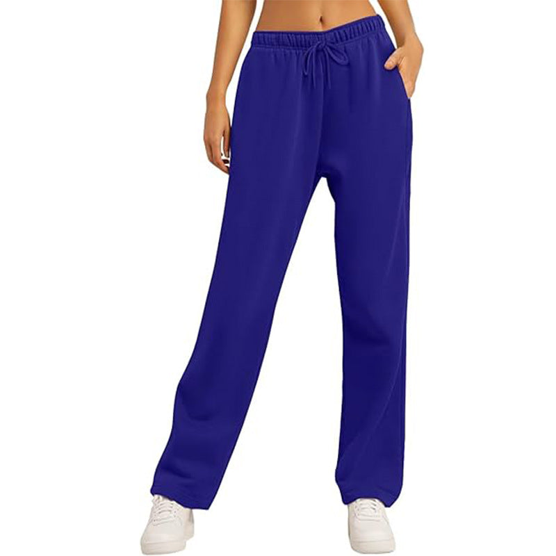 Damen nan hochwertige Relax-Hose mit hoher Taille, geradem Bein und integrierten Eingrifftaschen Shop Nory