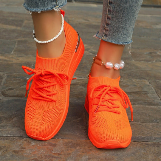 Damen Sportliche Sneaker mit innovativem Strickdesign