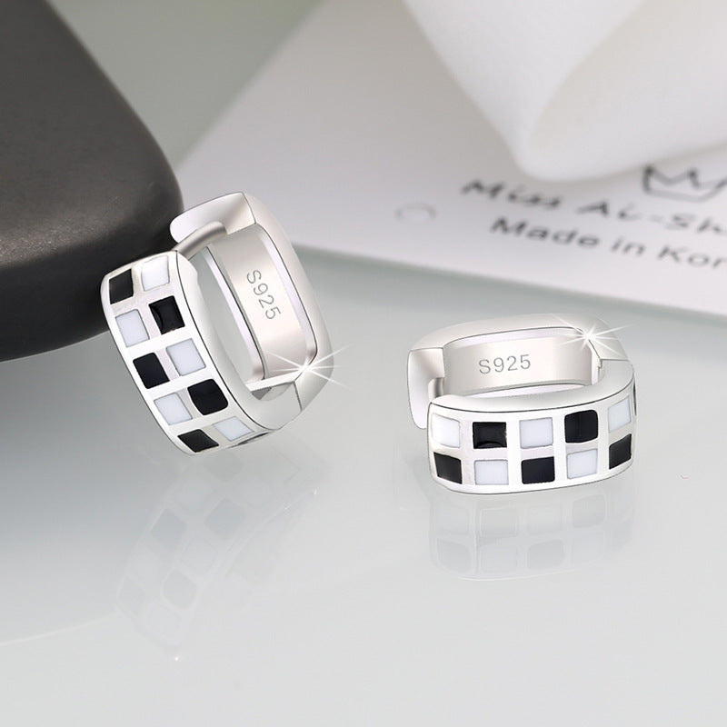Damen Halskette mit herzförmigem, schachbrettartigem Anhänger Shop Nory