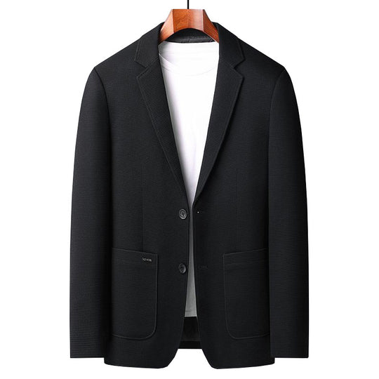 Herren Casual-Sakko mit unstrukturierter Silhouette, Waffelstruktur und aufgesetzten Taschen Shop Nory