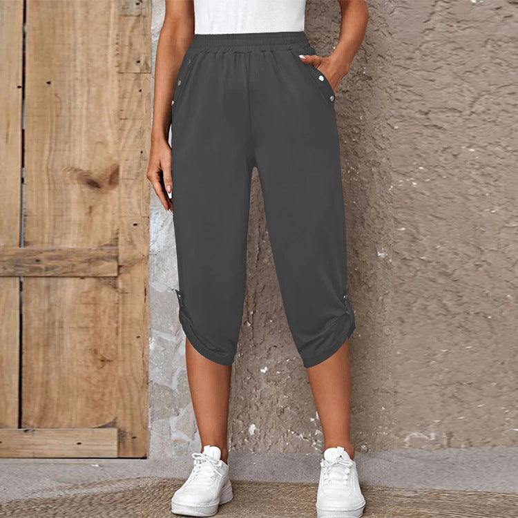 Damen Sportliche Jersey-Hosen