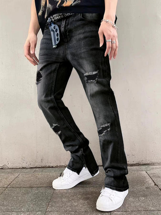 Herren Flared Jeans mit Reißverschluss Shop Nory