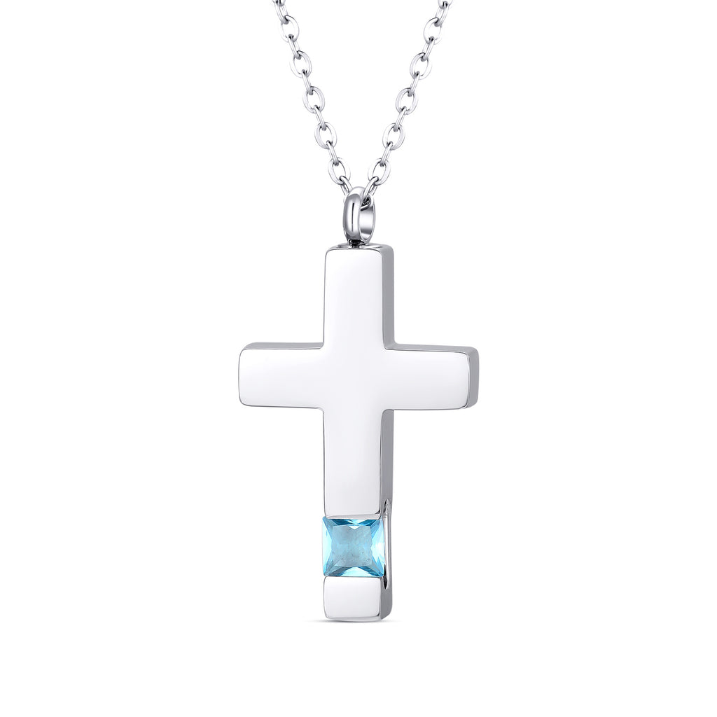 Damen Halskette mit einzigartigem Kreuzanhänger und buntem Zirkon Shop Nory