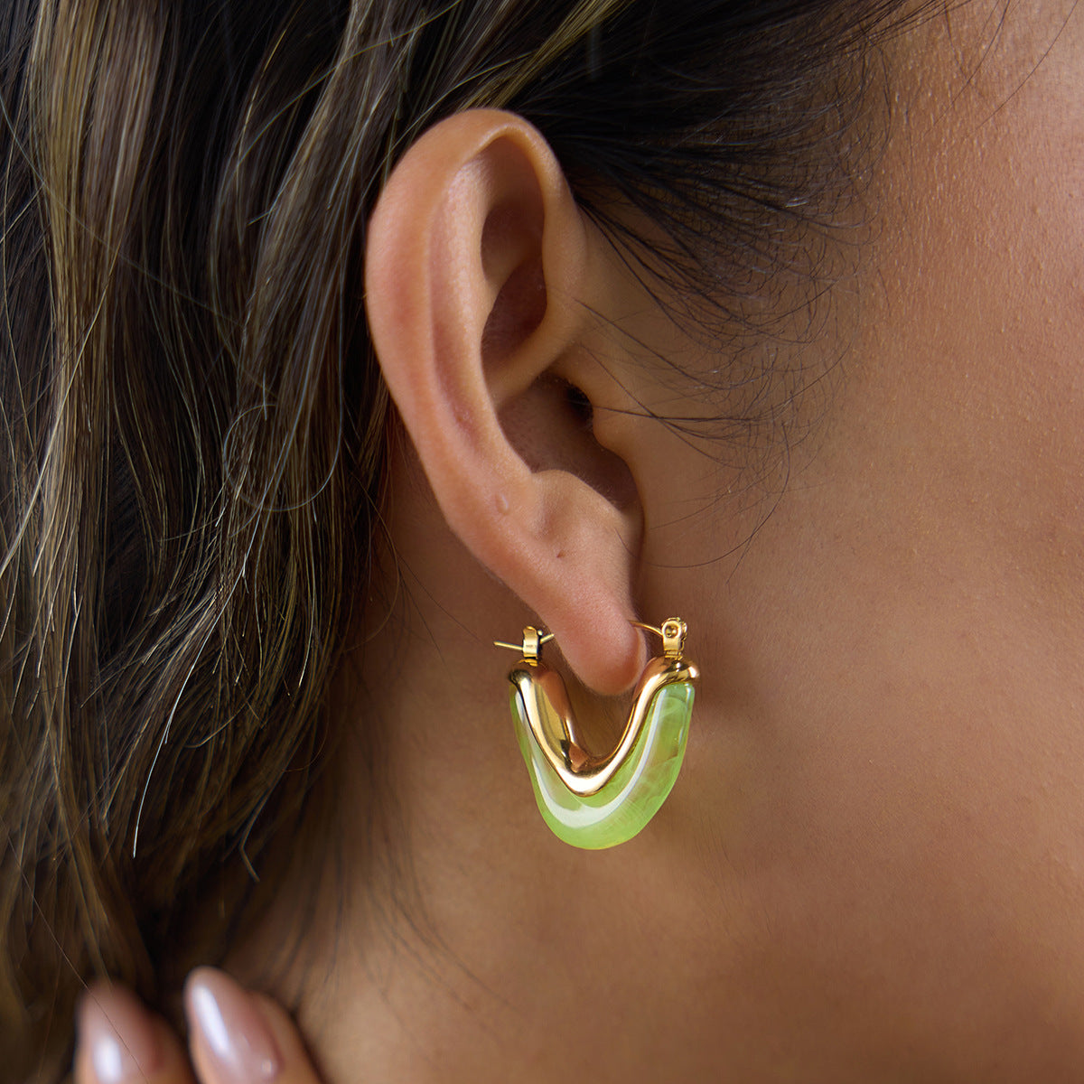 Damen Hochwertige Hypoallergene Edelstahl Ohrringe mit elegantem Rosé-Anhänger Shop Nory