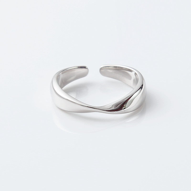 Damen moderner Edelstahlring mit glänzender Oberfläche Shop Nory