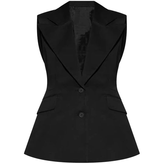 Damen Ärmelloser Blazer mit markantem Schalkragen und taillierter Silhouette Shop Nory