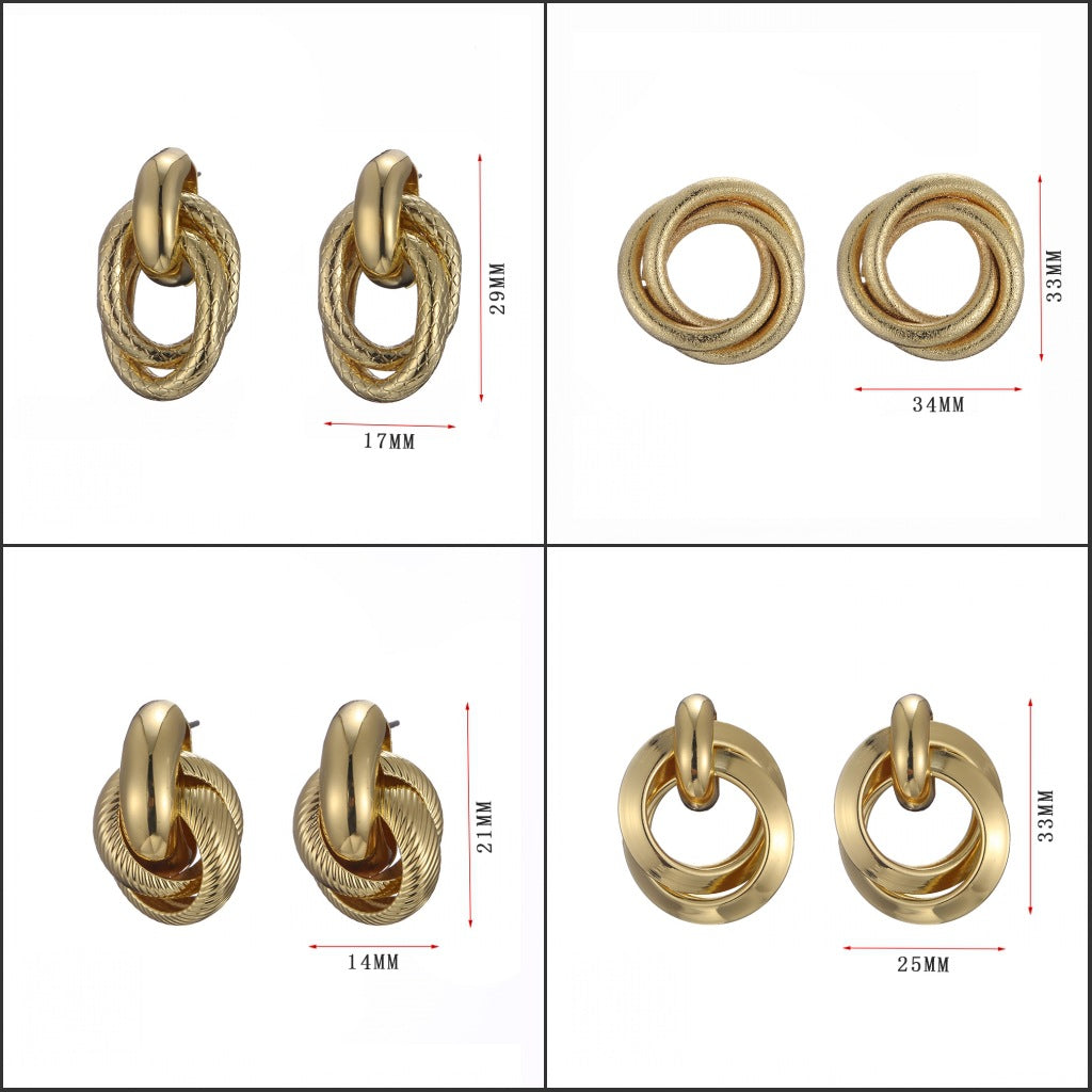 Damen Ohrclips mit kunstvollem geflochtenem Design Shop Nory