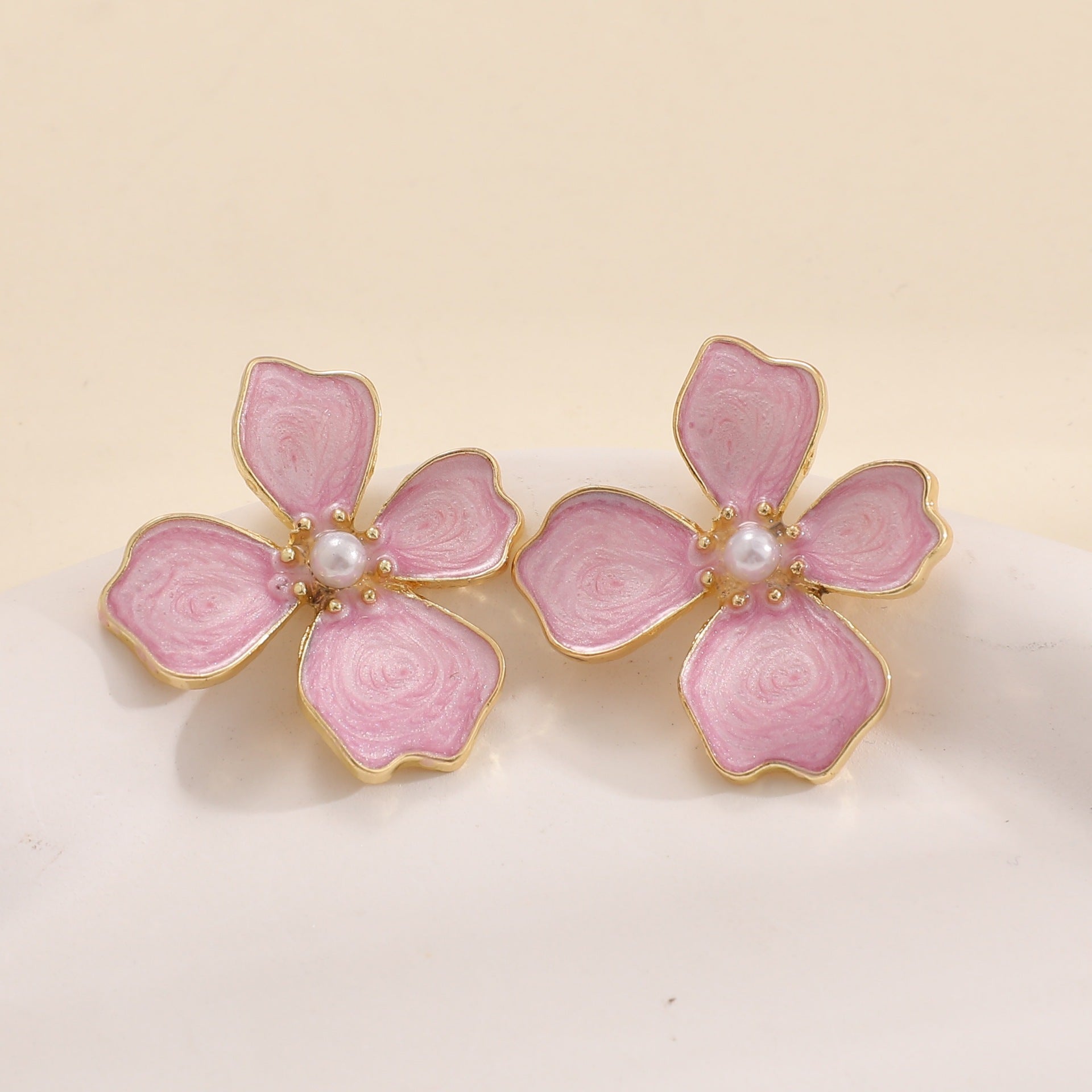 Damen Ohrstecker im kunstvollen Orchideen-Design Shop Nory