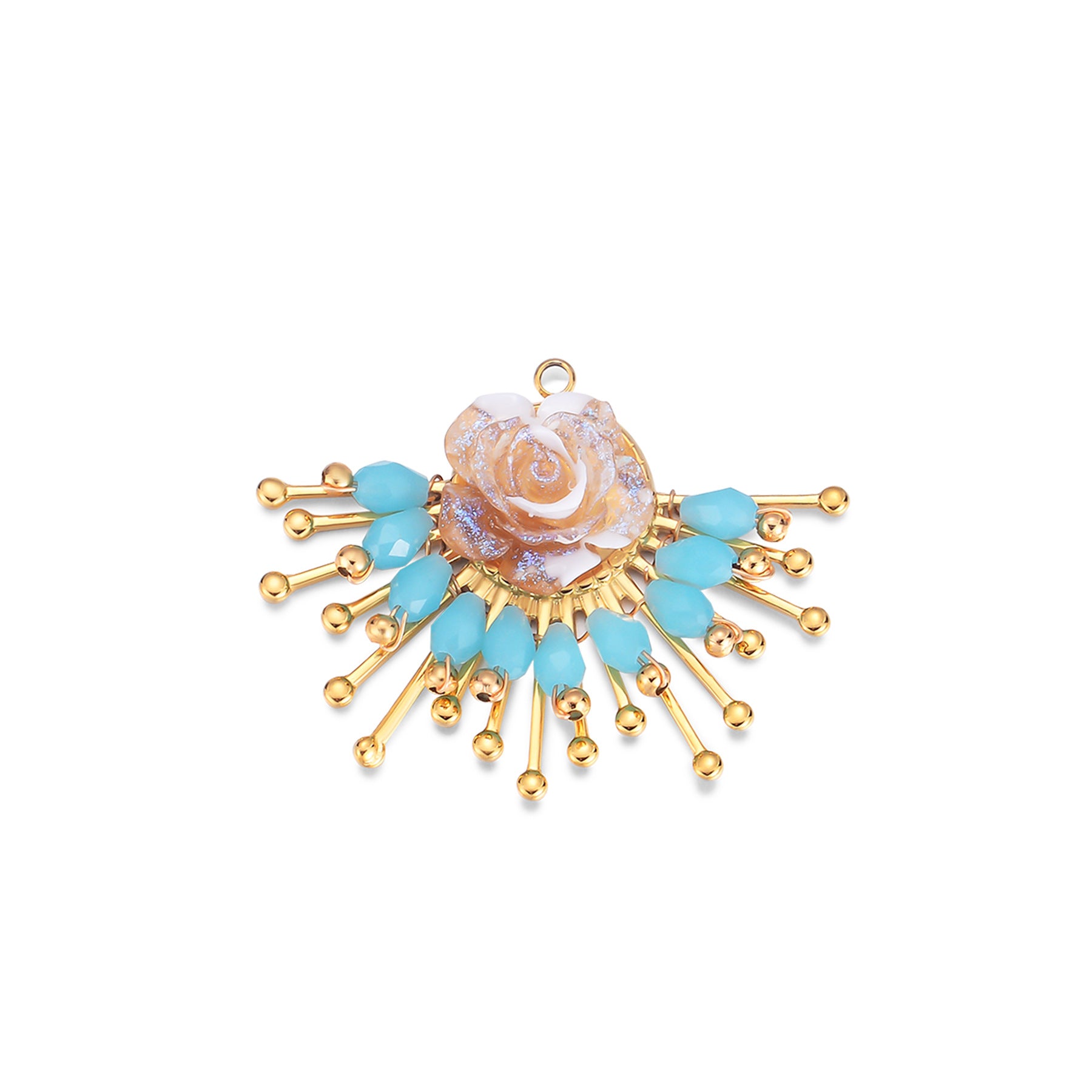 Damen Schmuckanhänger mit floralen Akzenten und funkelnden Details Shop Nory
