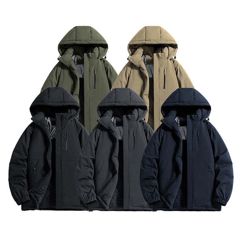 Herren Technischer Steppparka mit Kapuze, Thermo-Isolierung und Brust-Reißverschlusstasche Shop Nory