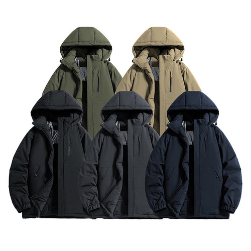Herren Technischer Steppparka mit Kapuze, Thermo-Isolierung und Brust-Reißverschlusstasche Shop Nory