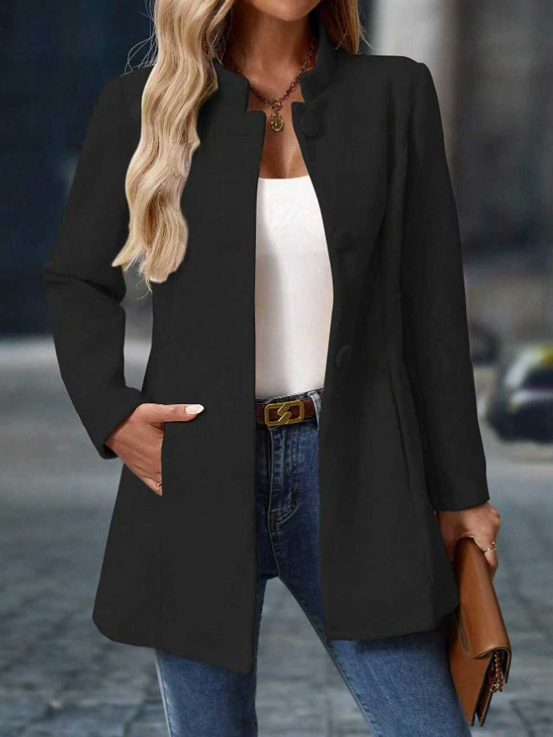 Damen Elegante und moderne Wollmantel