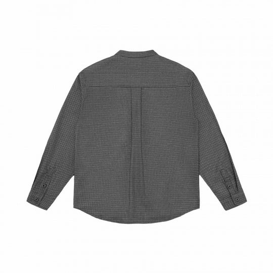 Herren Overshirt‑Hemdjacke mit Stehkragen, Hahnentritt‑Muster und gerundetem Saum Shop Nory