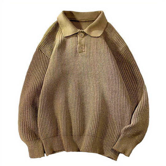 Damen Feinstrick-Polopullover mit Rippenstruktur und Zwei-Knopf-Leiste Shop Nory