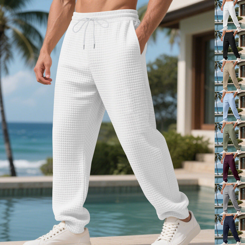 Herren Locker geschnittene Loungehose mit Waffelstruktur und Kordelzug Shop Nory