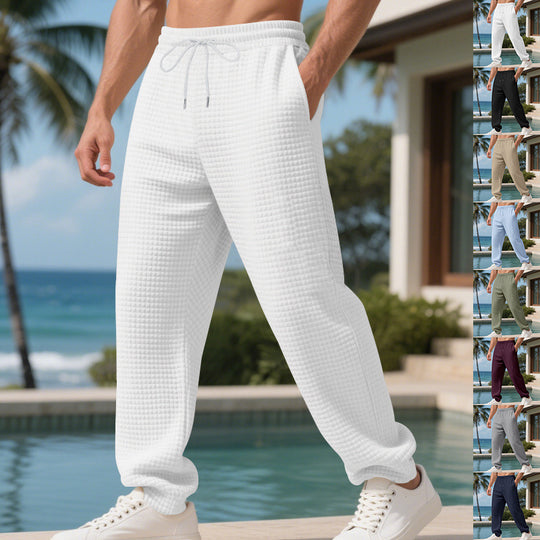 Herren Locker geschnittene Loungehose mit Waffelstruktur und Kordelzug Shop Nory