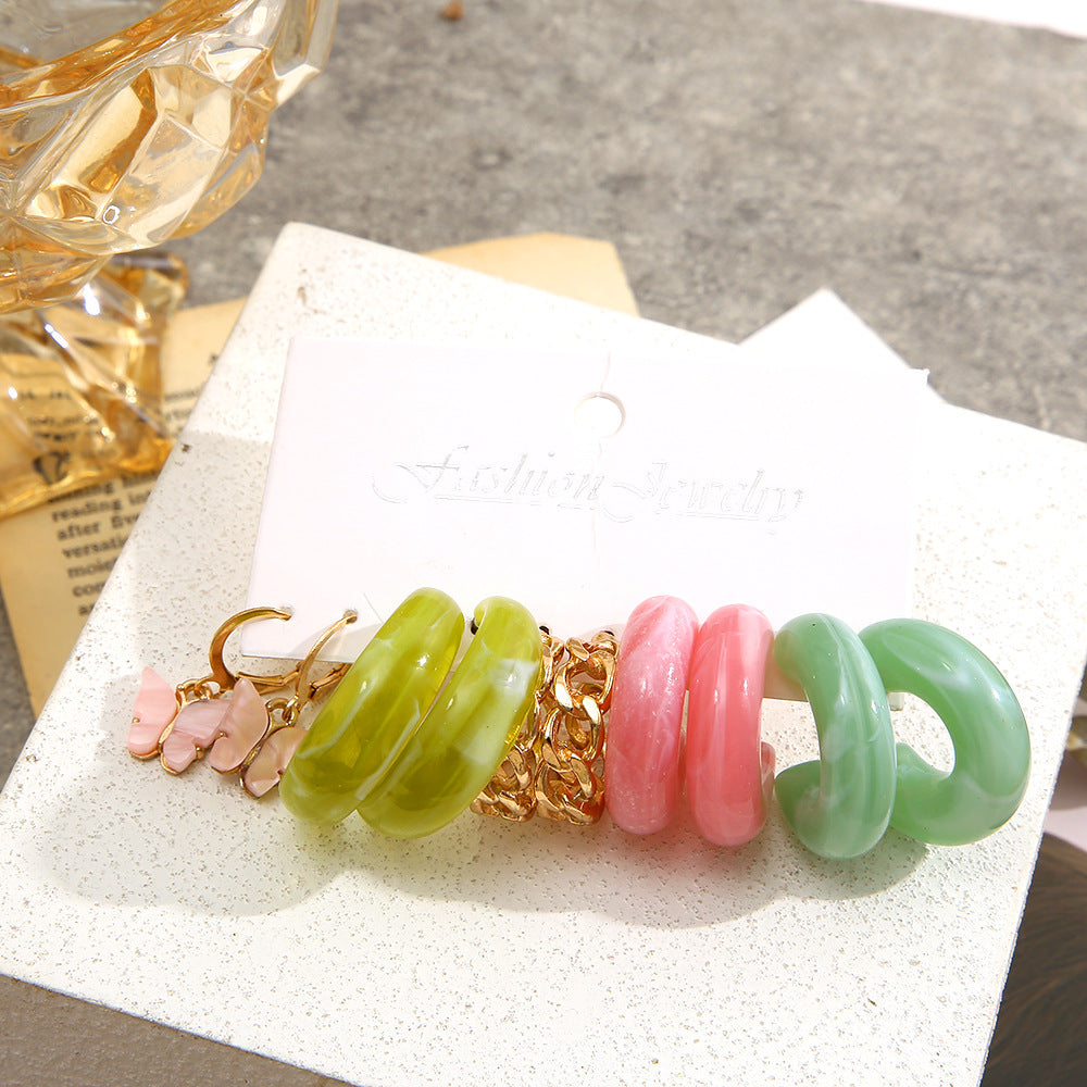 Damen Ohrschmuck-Set mit kreativen und bunten Designs Shop Nory