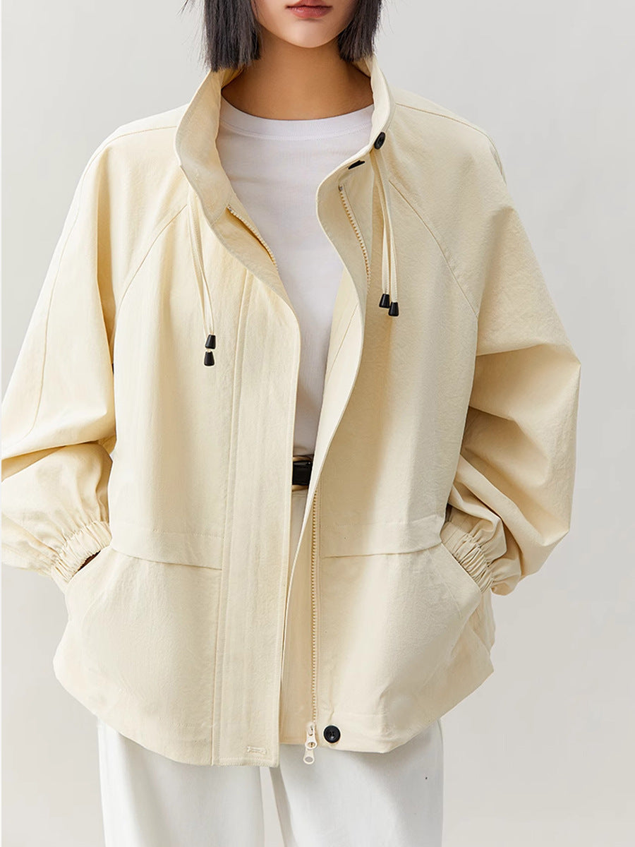 Damen lässige Übergangsjacke mit hohem Kragen Shop Nory