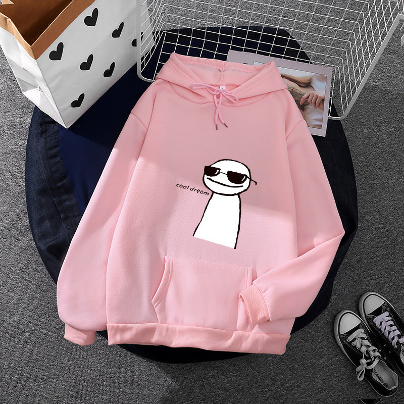 Unisex nan oversized Kapuzenpullover mit minimalistischem Frontprint und Kängurutasche Shop Nory