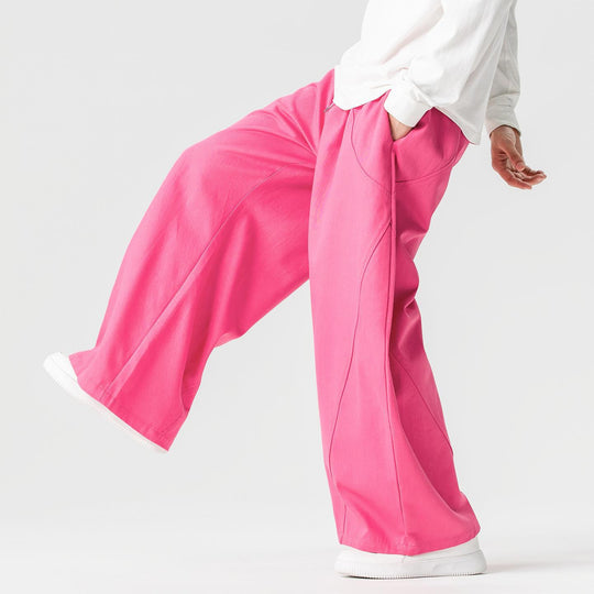 Herren Weite Lounge‑Hose im Palazzo‑Cut aus Baumwollmix mit Tunnelzug und Eingrifftaschen Shop Nory