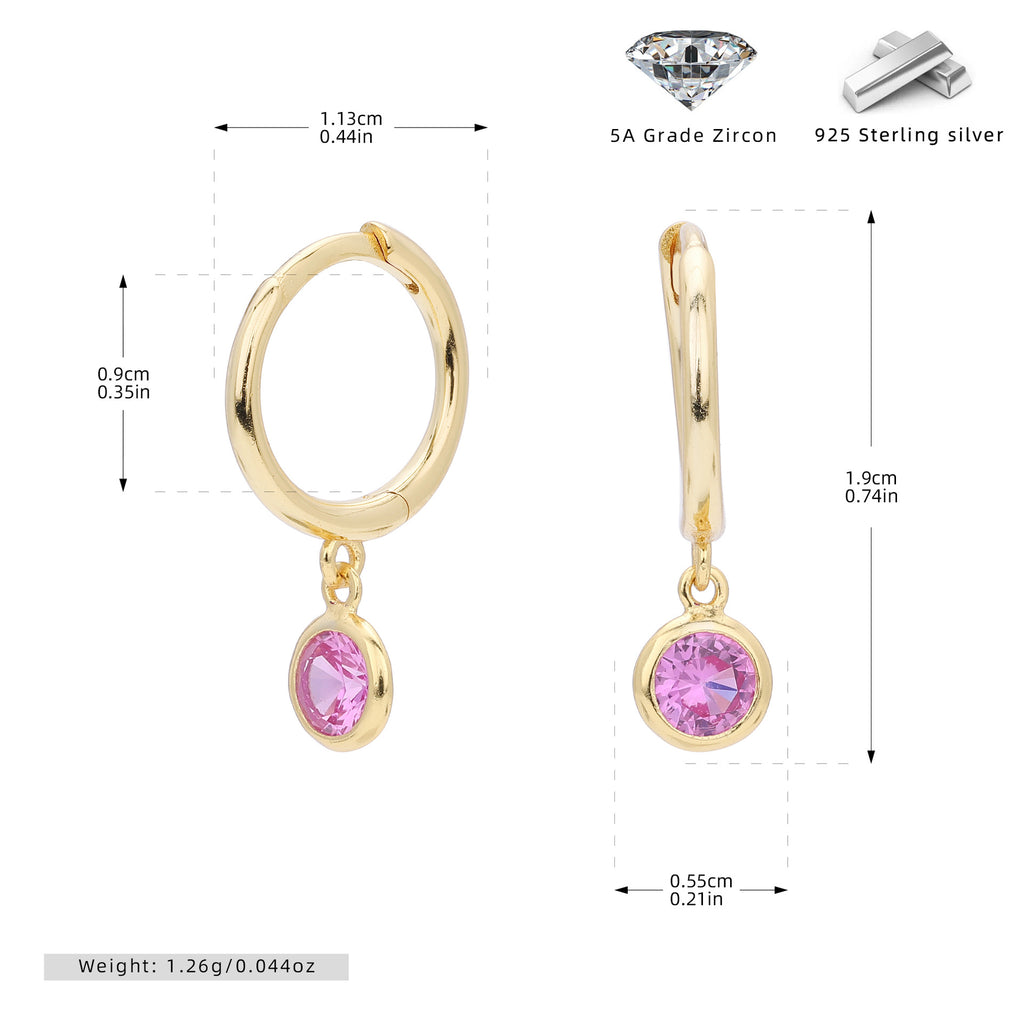 Damen Ohrhänger mit Smoky Zirkon-Anhängern aus hochwertigem 925 Sterling Silber Shop Nory