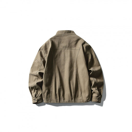 Herren Leichte Worker-Jacke aus Stonewashed-Baumwollmix mit Stehkragen Shop Nory