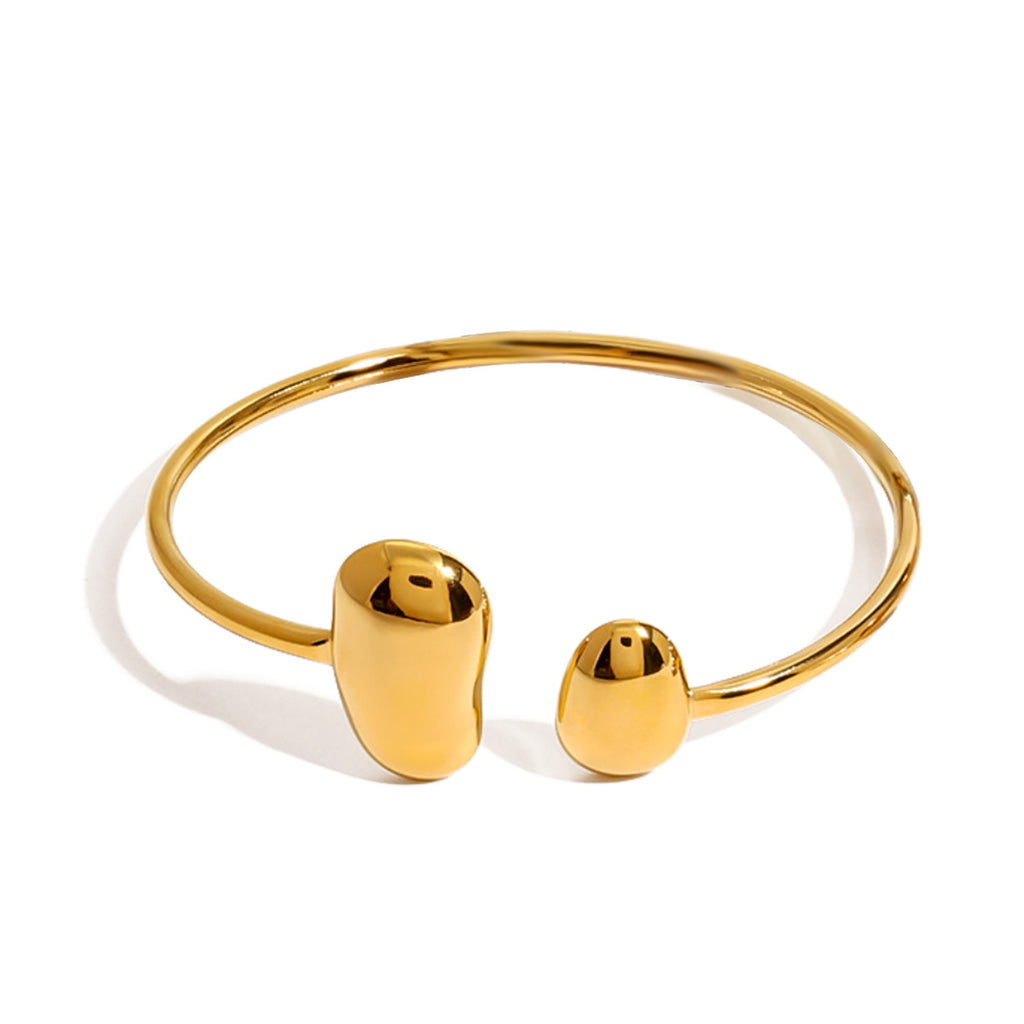 Damen offener Armreif mit modernem, minimalistischem Design und hochglänzender Oberfläche Shop Nory