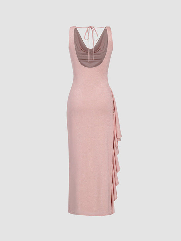 Damen figurbetontes Maxikleid mit elegantem Schnitt und aufregenden Details Shopnory