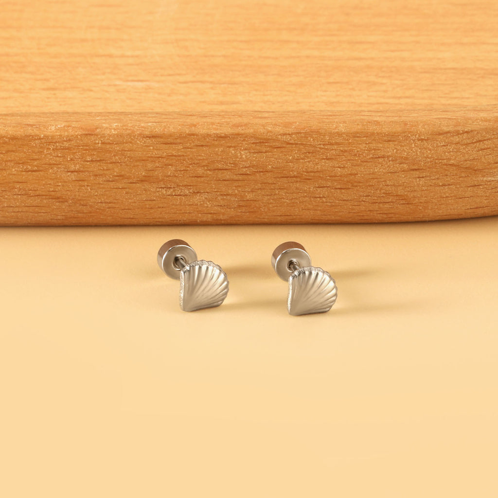 Damen Ohrstecker im stilvollen Muschel-Design Shop Nory
