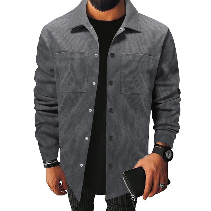 Herren Hochwertige Cordjacke mit praktischen Brusttaschen