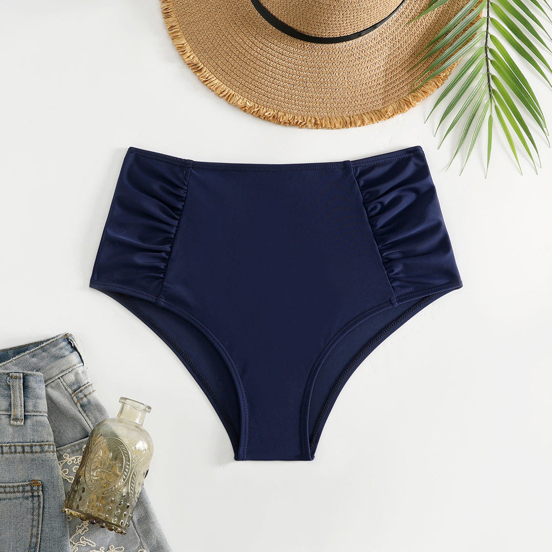 Damen Hoch geschnittener Bikini-Hosen mit Rüschendetails