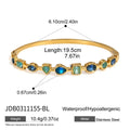 Damen elegantes Armband aus hypoallergenem Edelstahl mit bunten Natursteinen Shop Nory