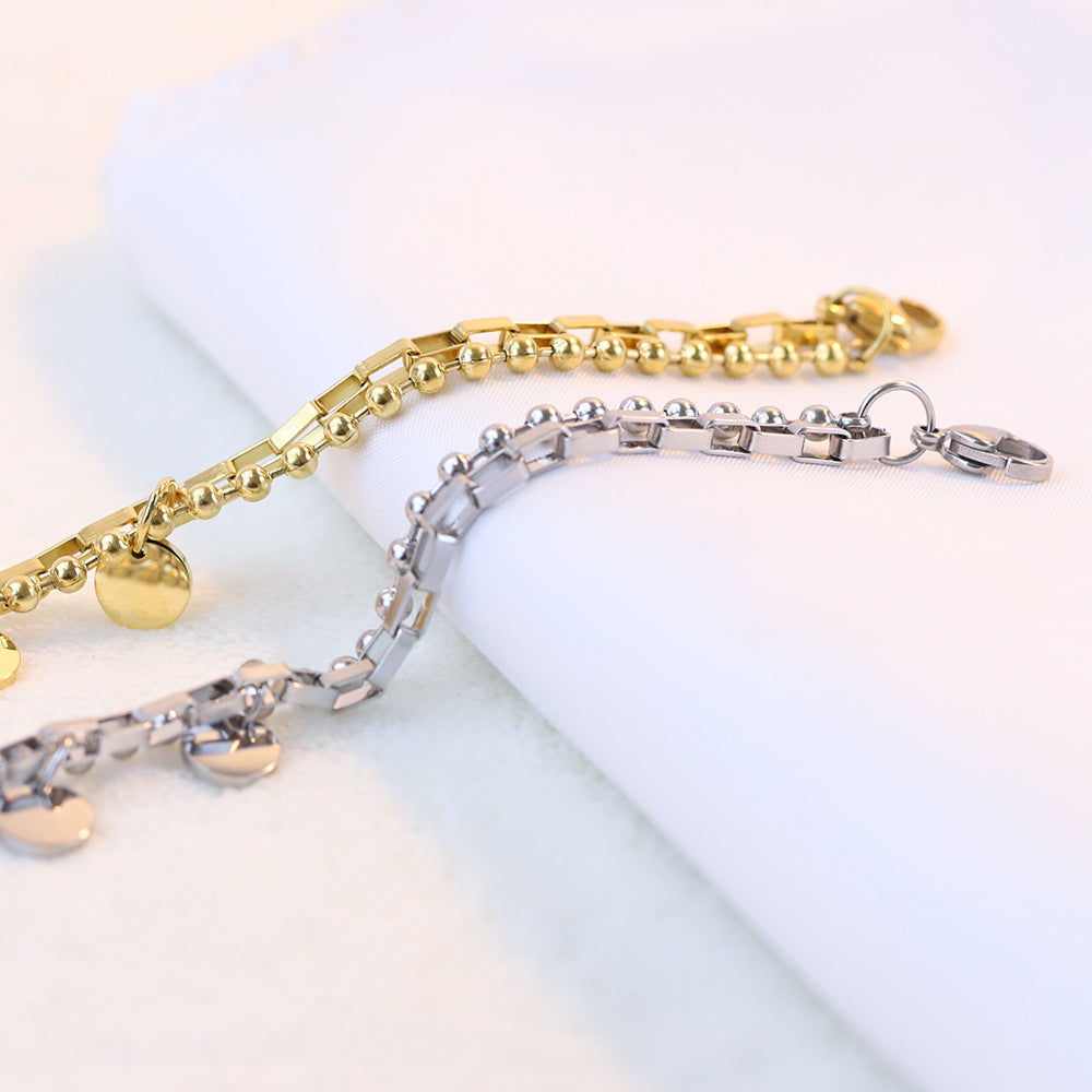Damen Armband mit trendigem Doppel-Design und Anhängern Shop Nory