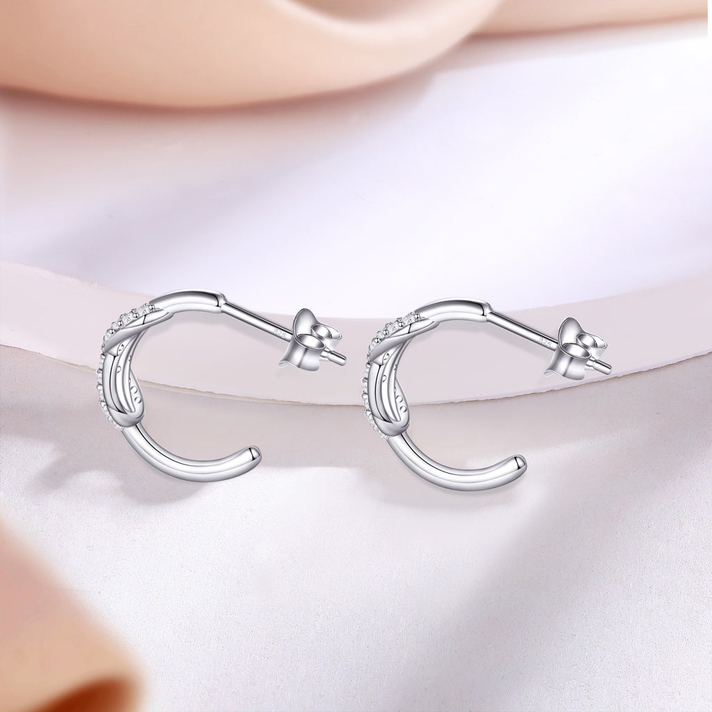 Damen-Ohrstecker im eleganten Unendlichkeit-Design mit funkelnden Zirkonia Shop Nory