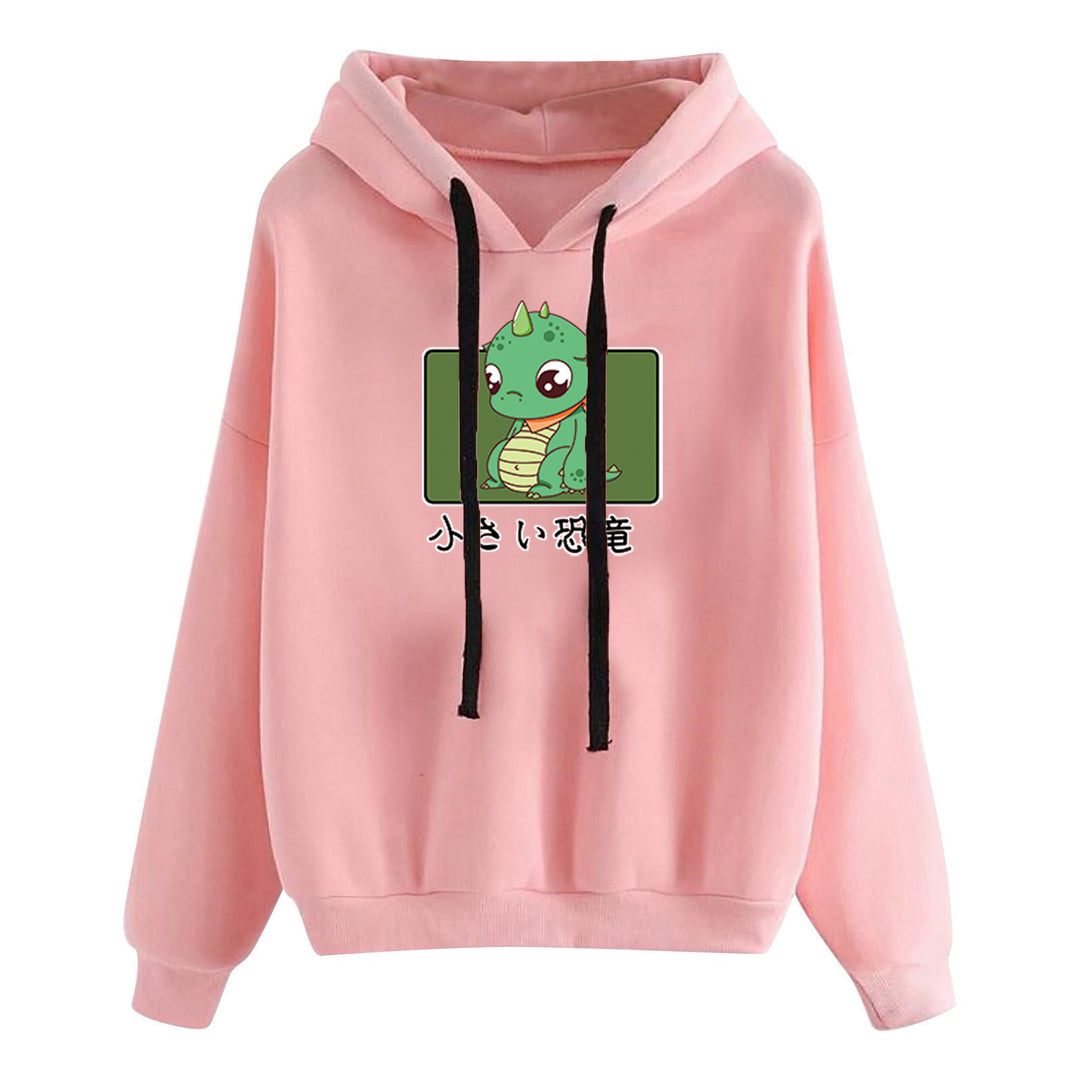 Damen nan kurz geschnittener Cropped-Kapuzenpullover mit niedlicher Frosch-Illustration und verstellbarer Kapuze Shop Nory