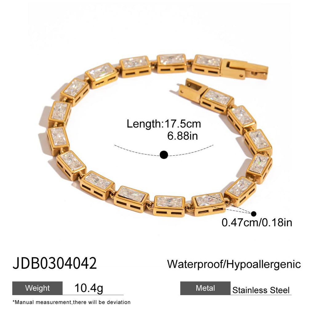 Damen Armband mit funkelnden Zirkonia und hypoallergener Edelstahlverarbeitung Shop Nory