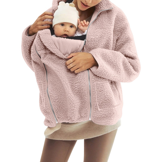 Damen nan oversized Teddyfleece Jacke mit Stehkragen und durchgehendem Reißverschluss Shop Nory