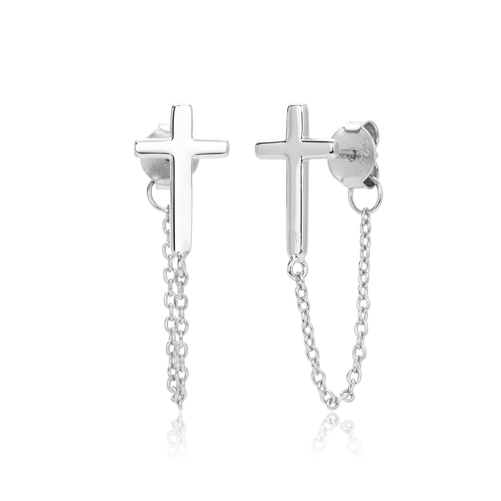 Damen Ohrhänger mit Kreuzmotiv und edler Kette Shop Nory