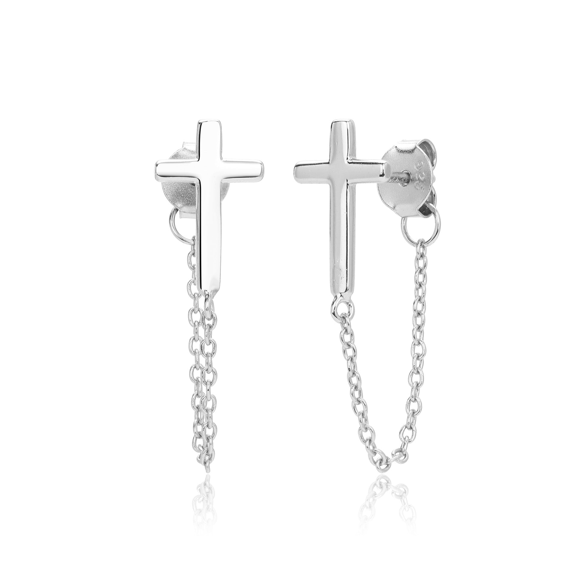 Damen Ohrhänger mit Kreuzmotiv und edler Kette Shop Nory
