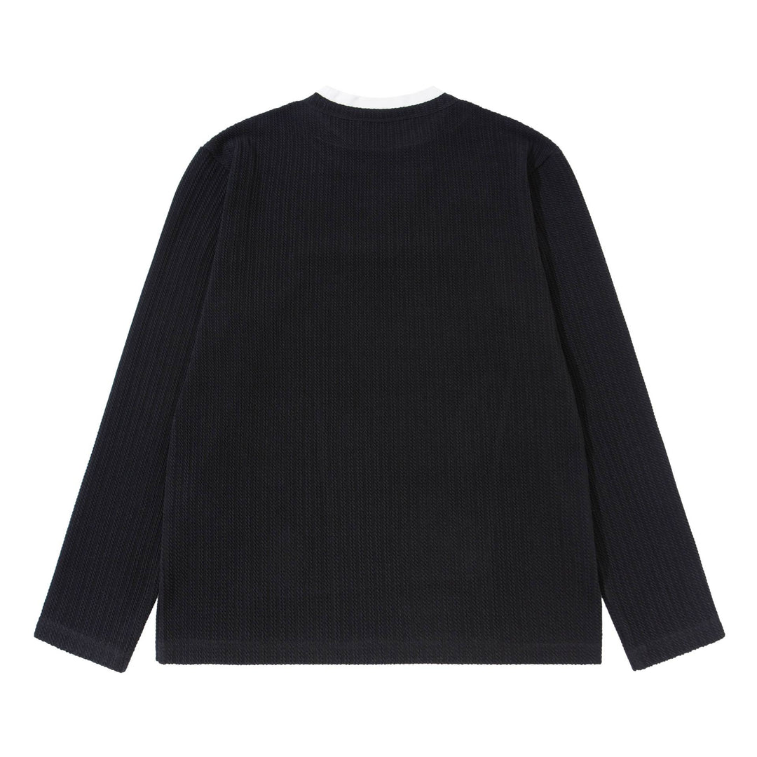 Unisex Feinstrukturierter Rippsweater mit Henley-Ausschnitt Shop Nory