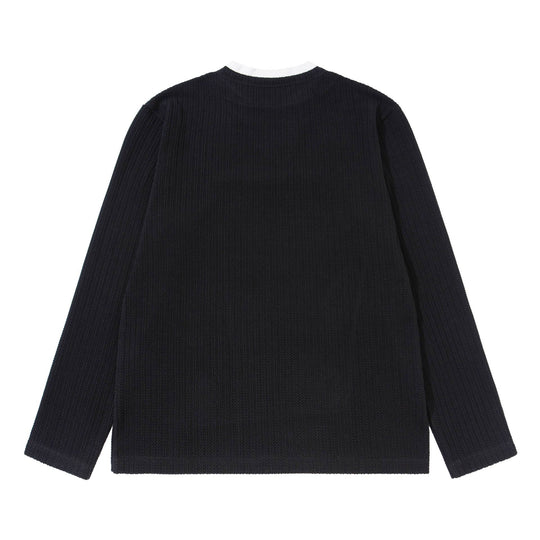 Unisex Feinstrukturierter Rippsweater mit Henley-Ausschnitt Shop Nory