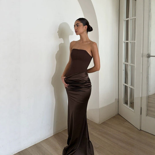 Damen Bodycon Abendkleid mit eleganter Drapierung Shopnory