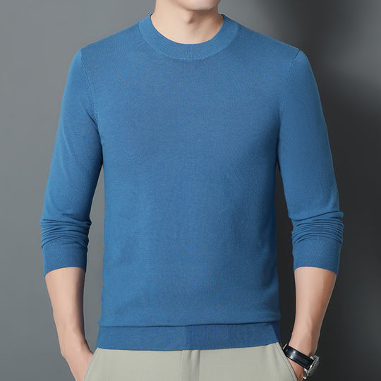 Herren Feiner Rundhalspullover aus Feinstrick mit schmaler Silhouette Shop Nory
