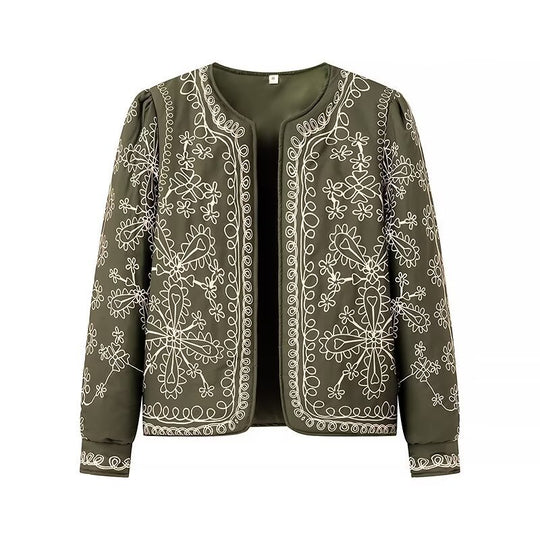 Damen Offene Blazerjacke mit floralem Allover-Print, Rundhalsausschnitt und femininer Passform Shop Nory