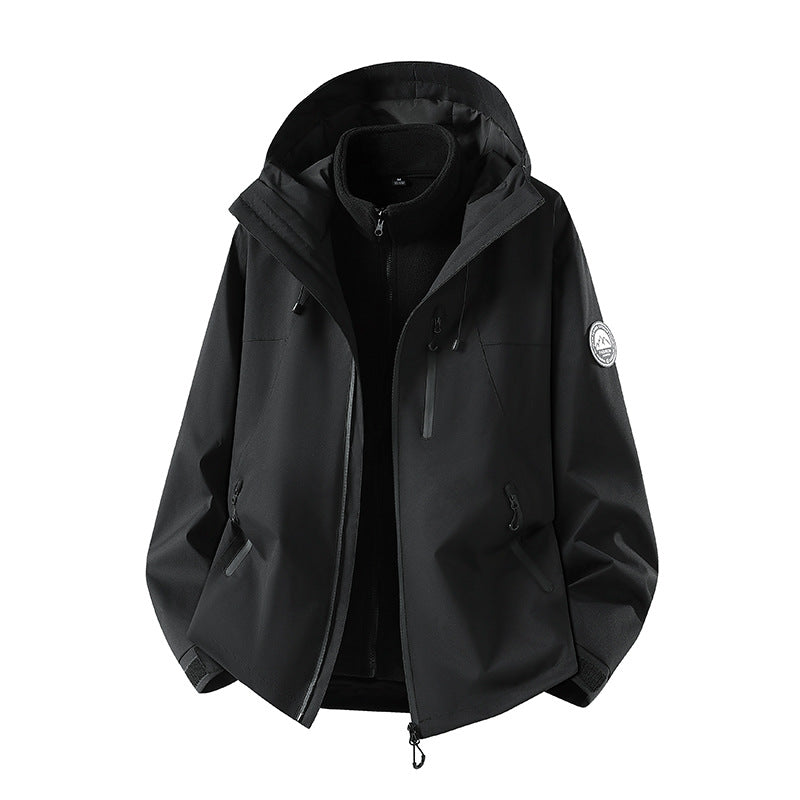 Herren Wasserdichte Softshell-Jacke mit Kapuze und atmungsaktiver Membran Shop Nory