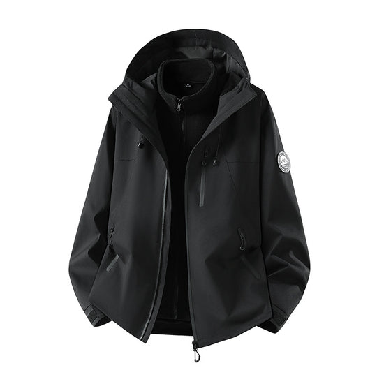 Herren Wasserdichte Softshell-Jacke mit Kapuze und atmungsaktiver Membran Shop Nory