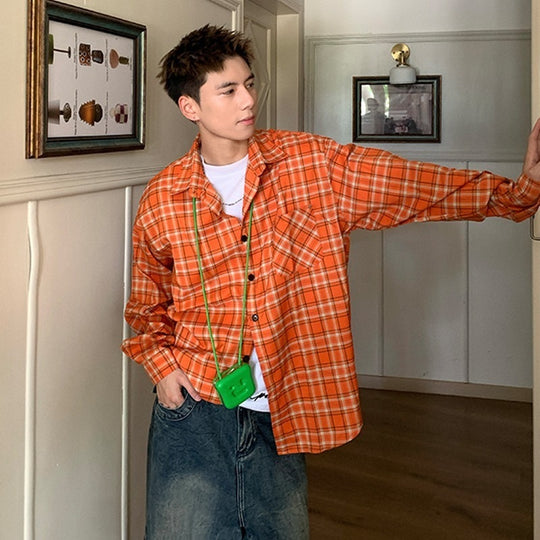 Herren Oversized Karo-Hemd im Relaxed-Fit mit Brusttaschen Shop Nory