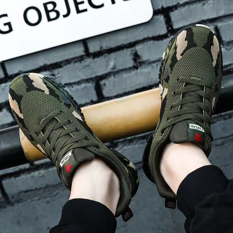 Damen Sportliche Hochleistungs-Sneakers mit ausgefeilter Camouflage-Optik Shopnory