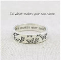 Damenring mit inspirierendem Schmetterlingsdesign und eingraviertem Spruch Shop Nory